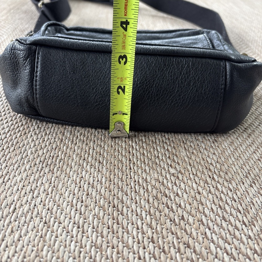 Fat Face Womens Black Genuine Leather Crossbody Bag Purse Classic - Picture 13 of 14